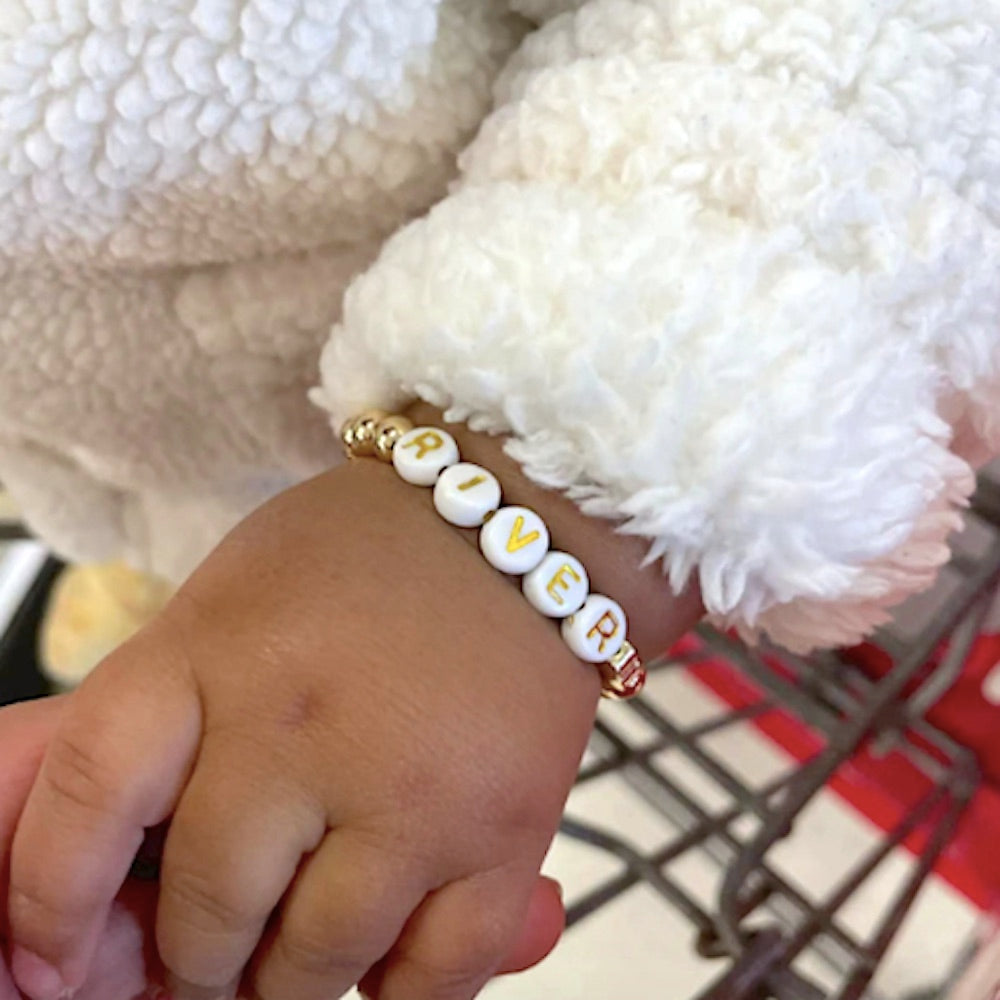 Unique Gold-Plated Tiny Heart Personalized Mommy and Daughter Matching Bracelet Set