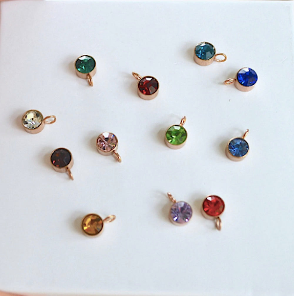 Very Cute Gold Birthstone Charm Bracelet