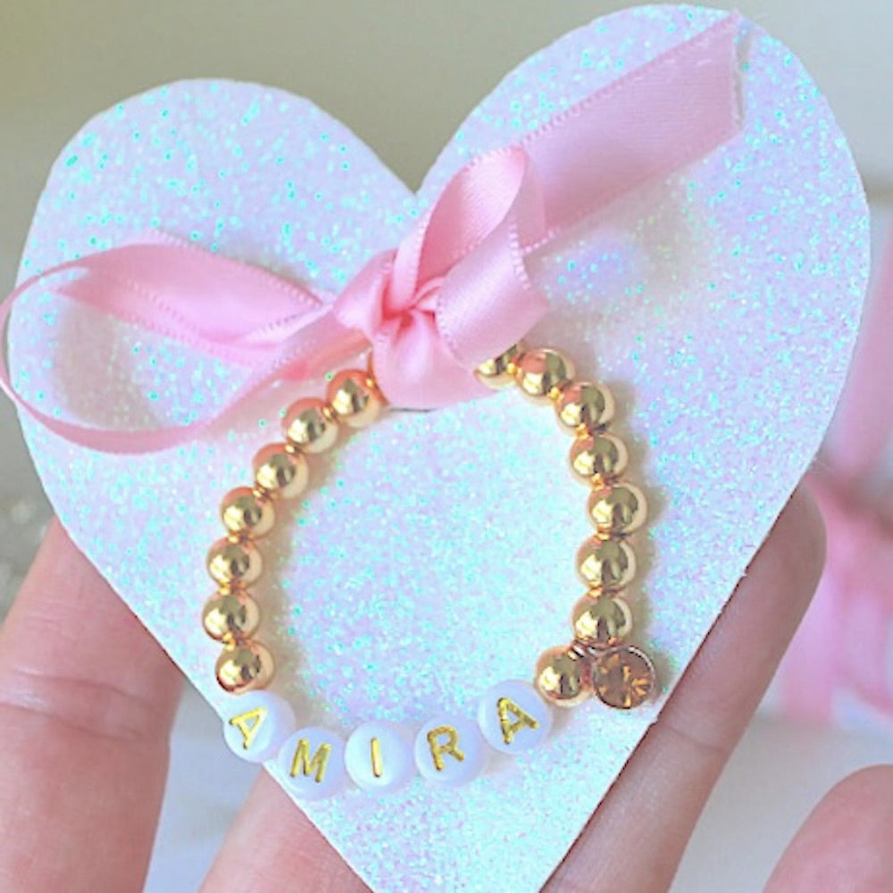 Very Cute Gold Birthstone Charm Bracelet