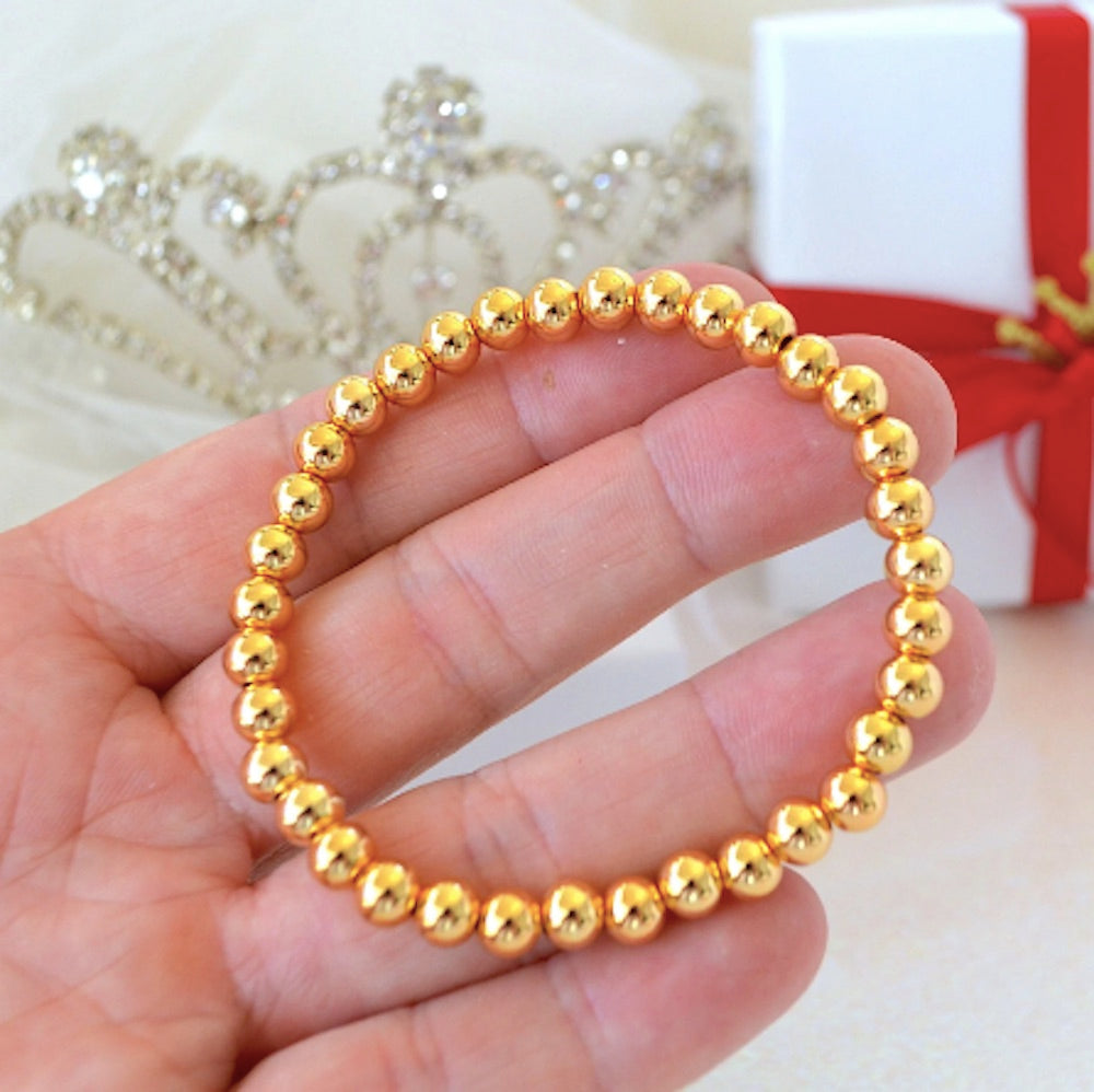 Vibrant Gold Beaded Girls Bracelets