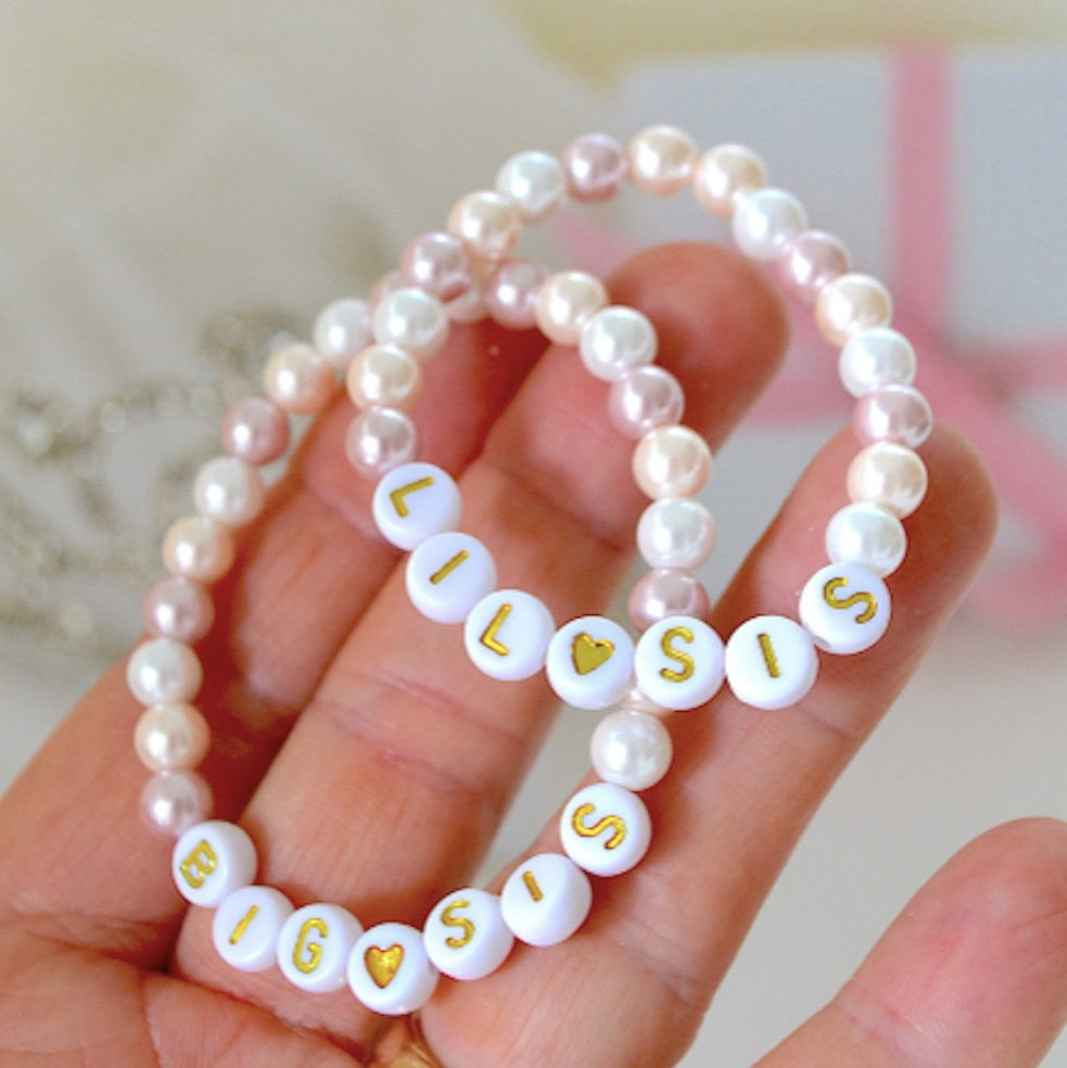 Vibrant, Elegant Soft Pinkish Pearl Name Bracelet