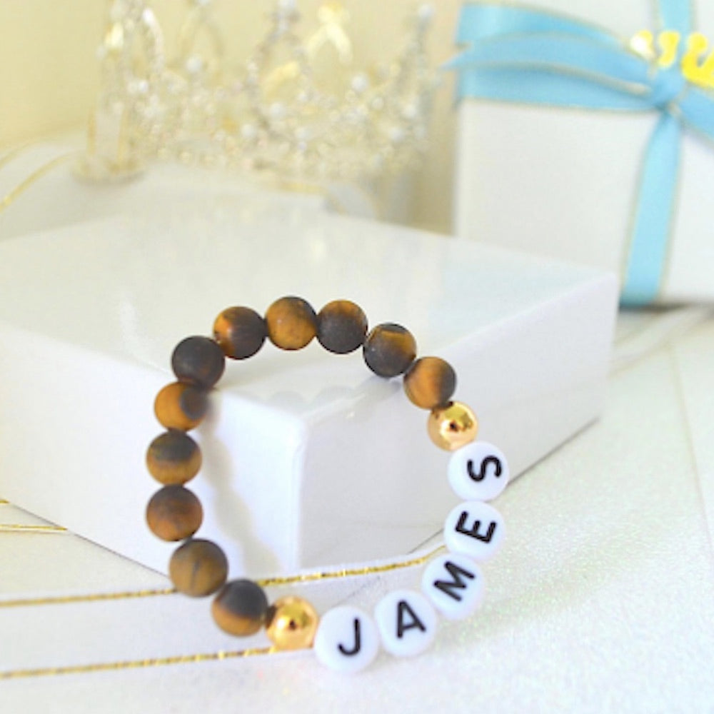 Unconditional Love! Matte Frosted Tiger Eye Gemstone Bracelet