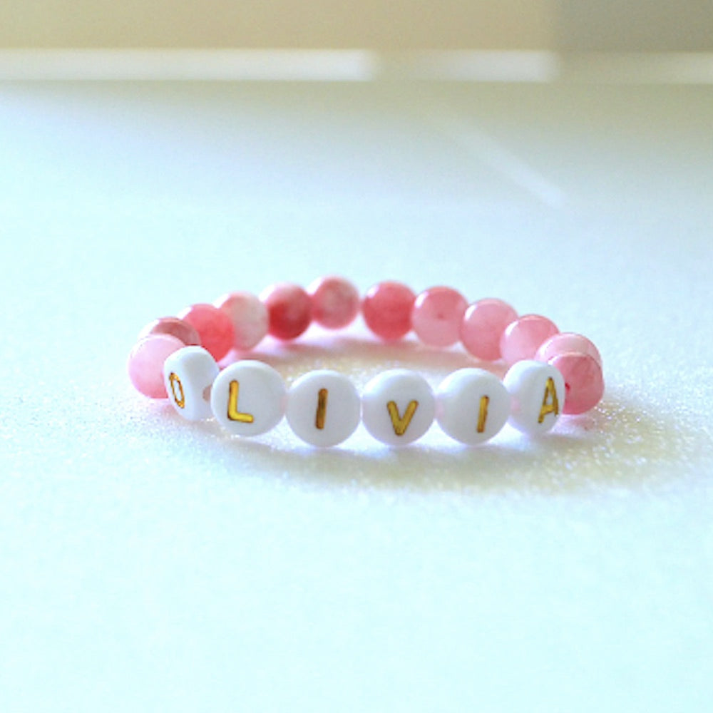 Ultra-Cute Bubblegum Pink Jade Gemstone Bracelet