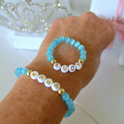 Zodiac Aqua Blue Quartz Cat's Eye Gemstone Bracelet