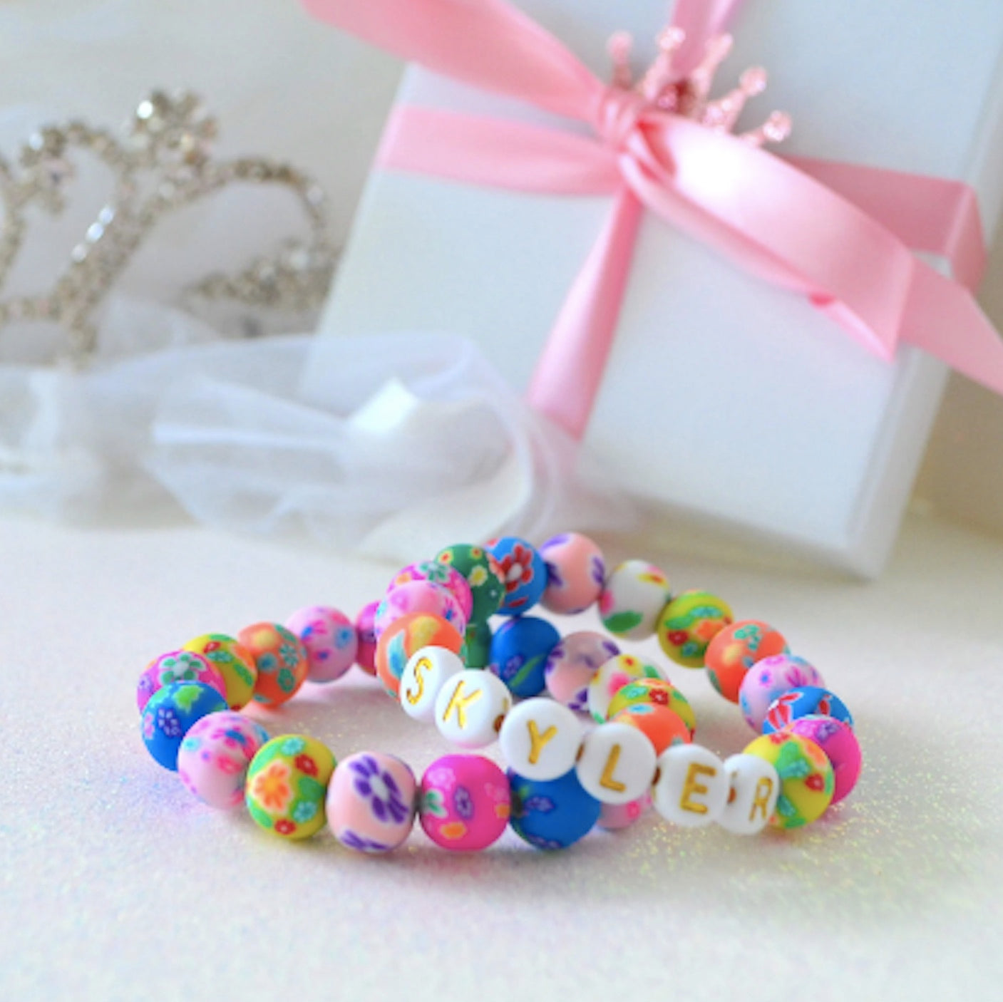 What  About This Cute Brightly Flower Clay Bracelet