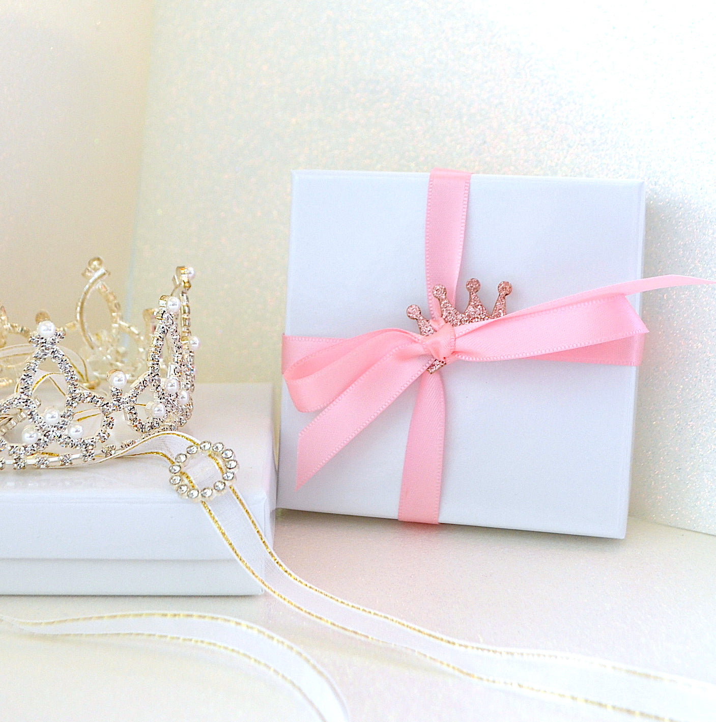 gift box, pink satin gift box