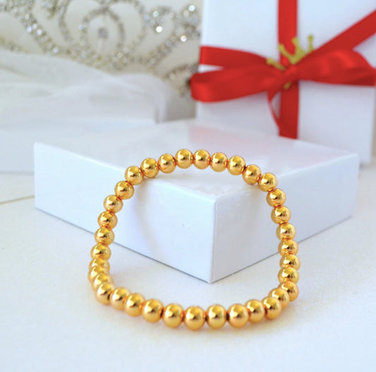 Vibrant Gold Beaded Girls Bracelets