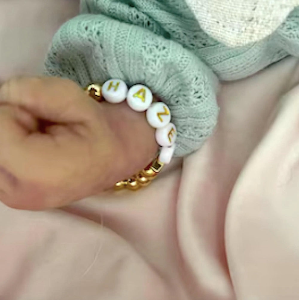 Unique Gold-Plated Tiny Heart Personalized Mommy and Daughter Matching Bracelet Set