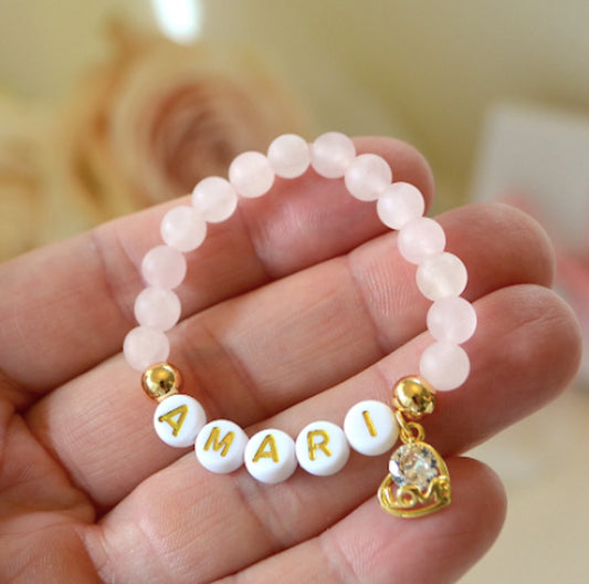 Unforgettable Pink Matte Rose Quartz Bracelet