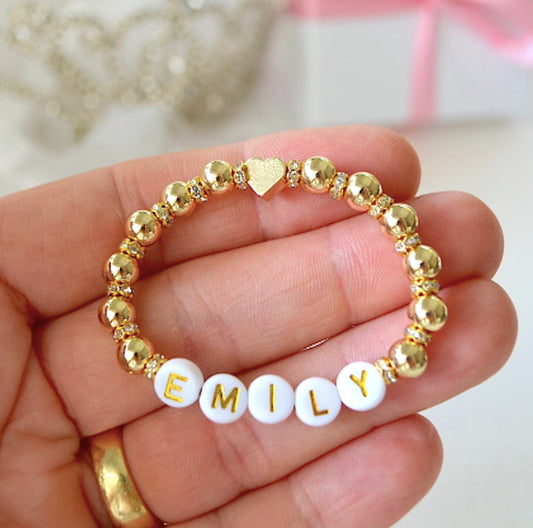 Unique Sparkly Rhinestone Gold Beaded Bracelets