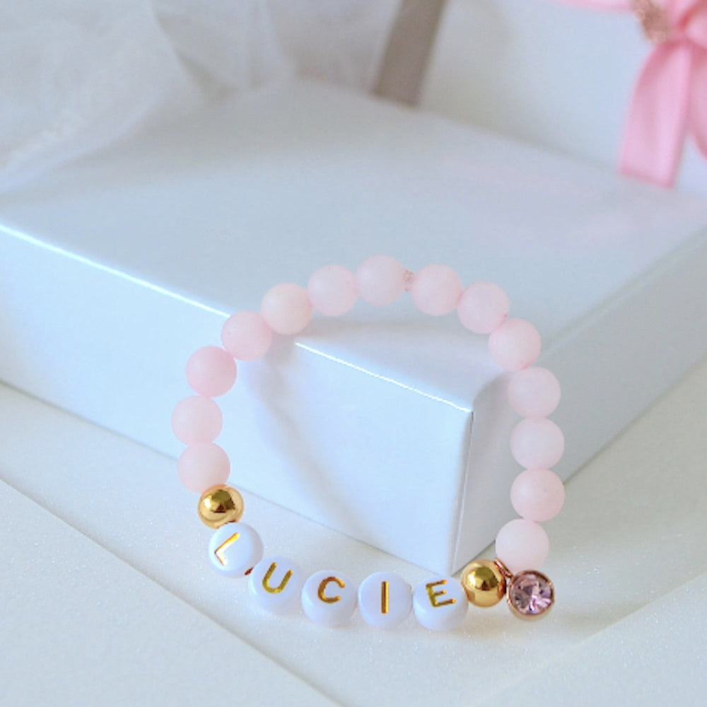 Unconditional Love Pink Rose Quartz Birthstone Bracelet