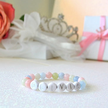 Vibrant Pastel Rainbow Quartz Gemstone Bracelet